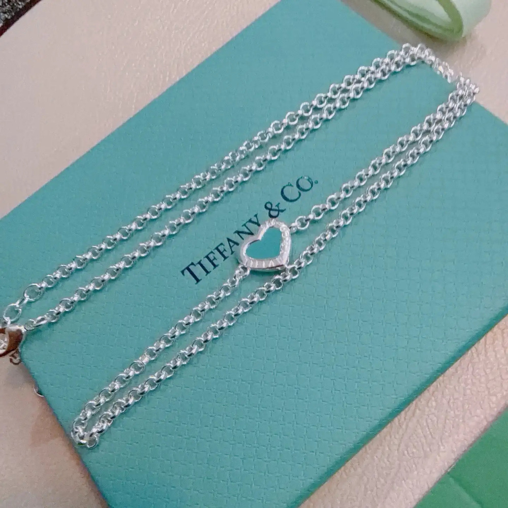 Tiffany & Co. Blue Heart Necklace
